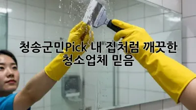 청송군민Pick!✨ 내 집처럼 깨끗한 청소업체 믿음💯